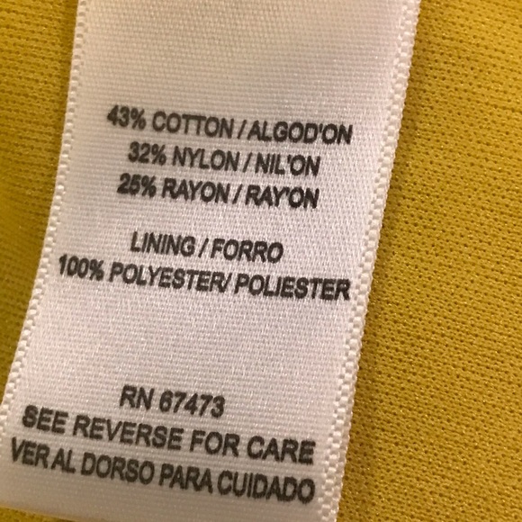 Yellow Lace Dress with Short Flowing Sleeves - Picture 5 of 6